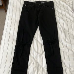 AG Farrah Skinny High Rise Black Jeans 27R